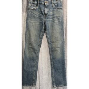 Arizona Jeans Men's 30 X 32 Blue Denim 99% Cotton Slim Fit Straight Leg Zip Fly